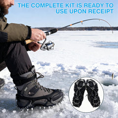 50-piece ice fishing jig and lure set including night-light baits