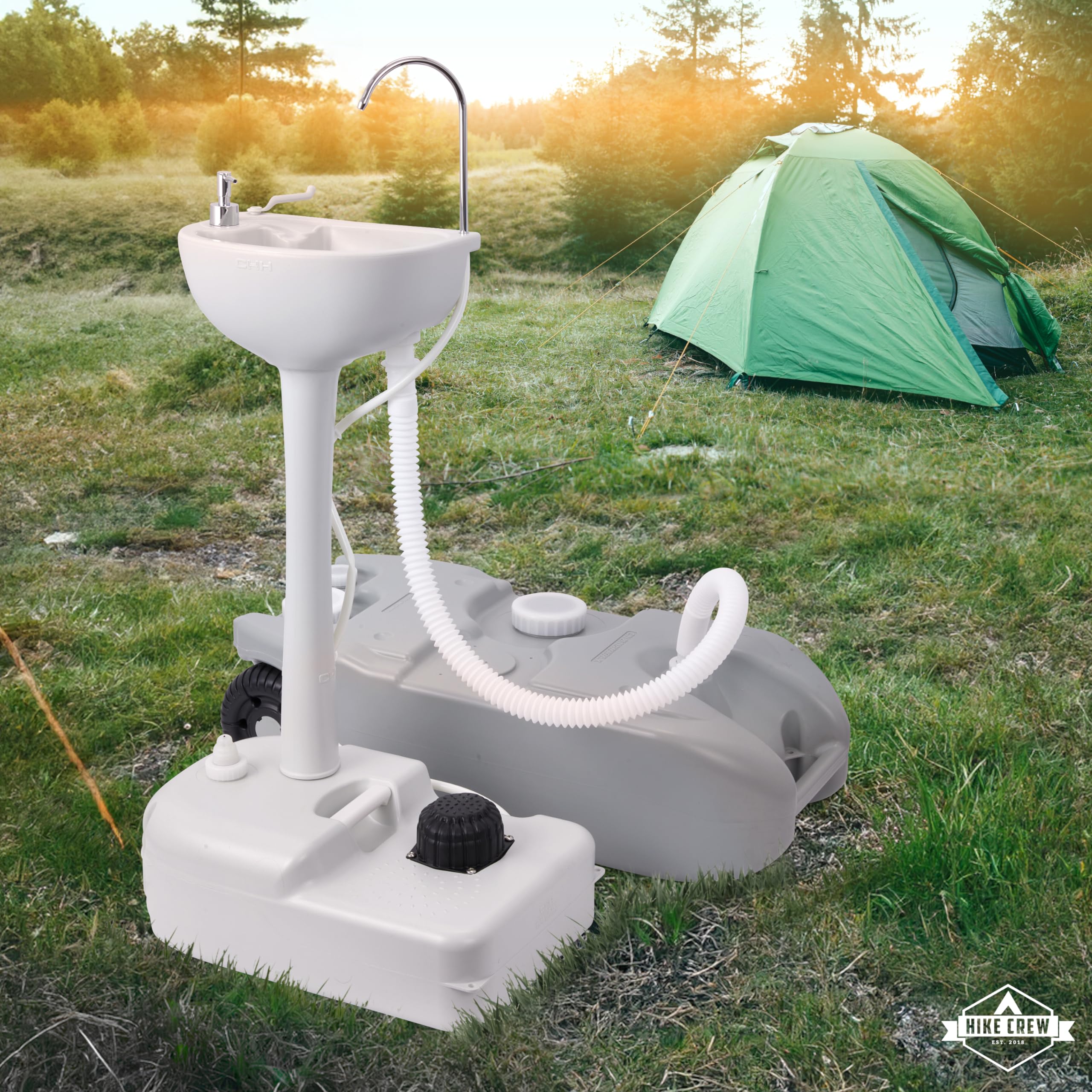 Hike Crew compact storage and tool-free assembly for travel