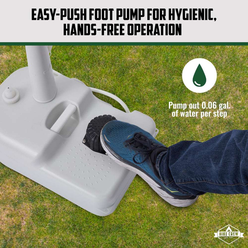Hike Crew pull-out towel rack dries hands quickly