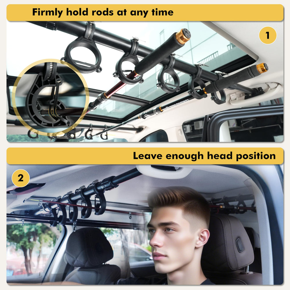 Hikeen fishing rod holder durable metal and rubber construction.
