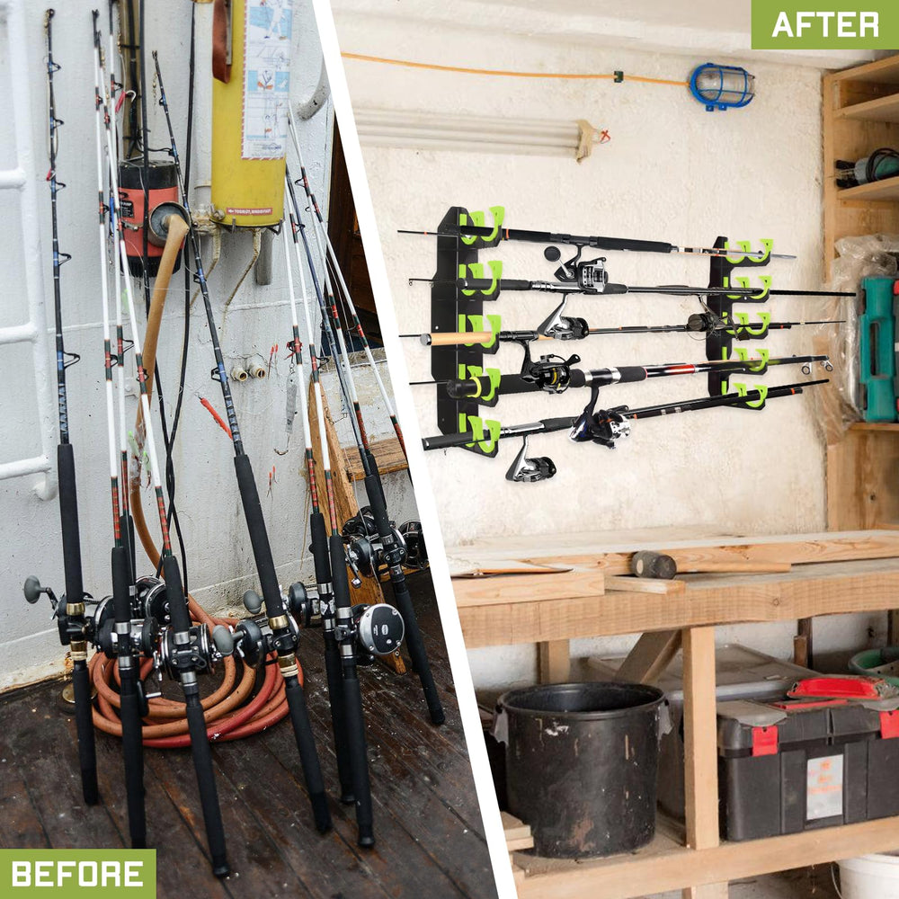 Hikeen easy-install kit demonstrates quick wall or ceiling mounting for rods.