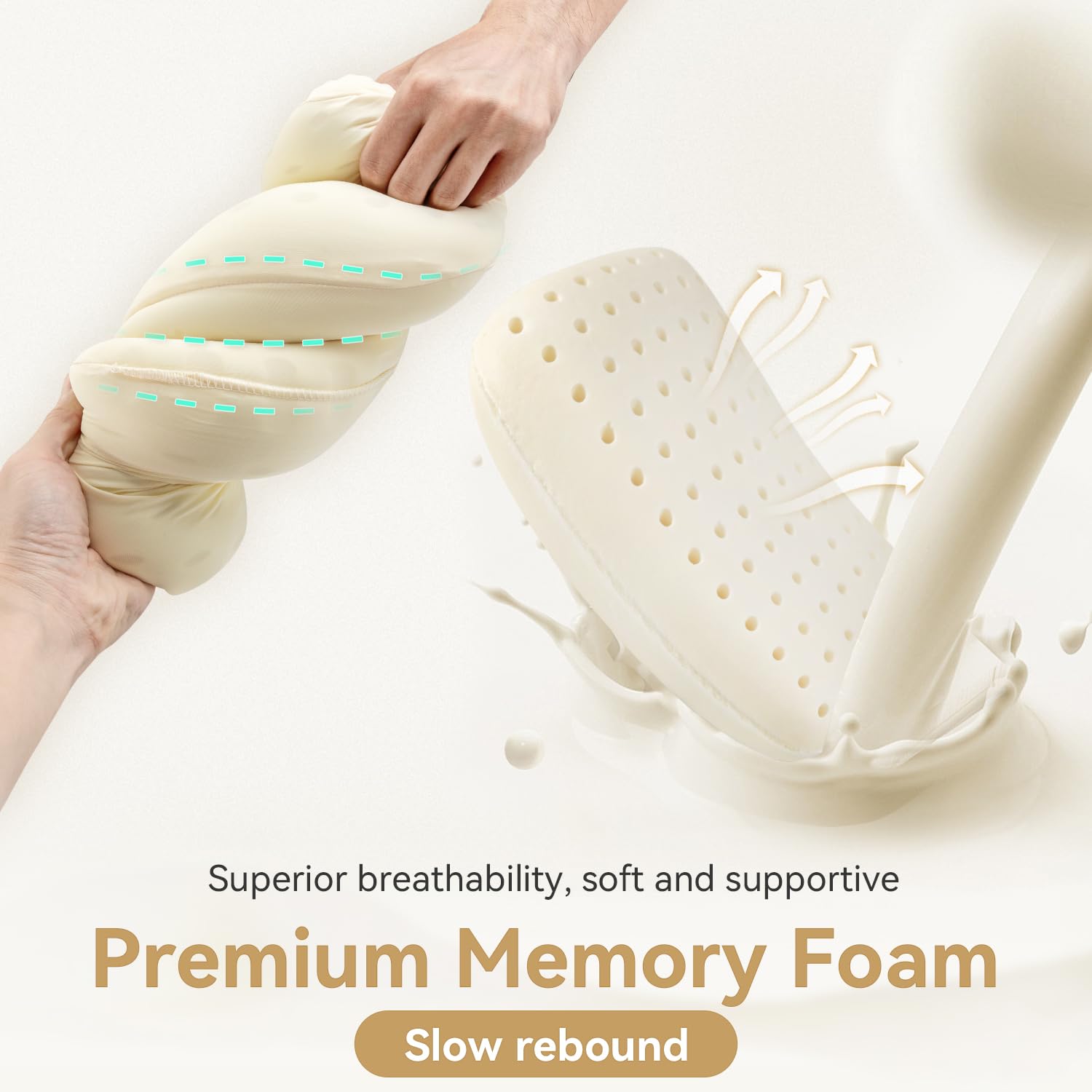 HIKEMAN memory foam pillow ergonomic design supporting neck alignment on trail
