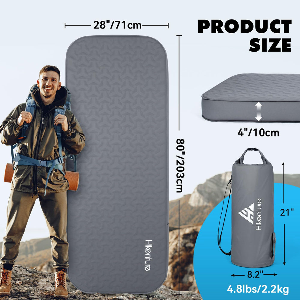 Hikenture 9.5 R-value insulation blocks cold ground for all-season camping