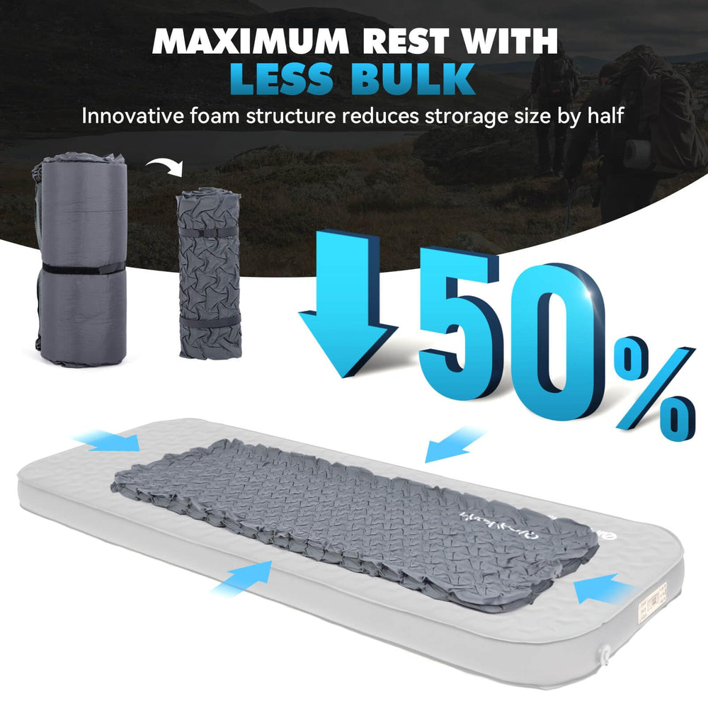 Hikenture all-season pad supports side sleepers and guests in tent or car