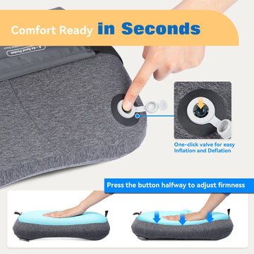 Hikenture beach pillow 2-pack includes integrated pocket for padding or cooling packs