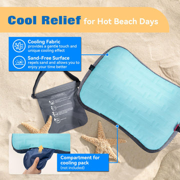 Hikenture beach pillow 2-pack with removable cover is easy to clean after beach days