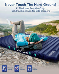 Hikenture double sleeping pad shown for two-person use outdoors.