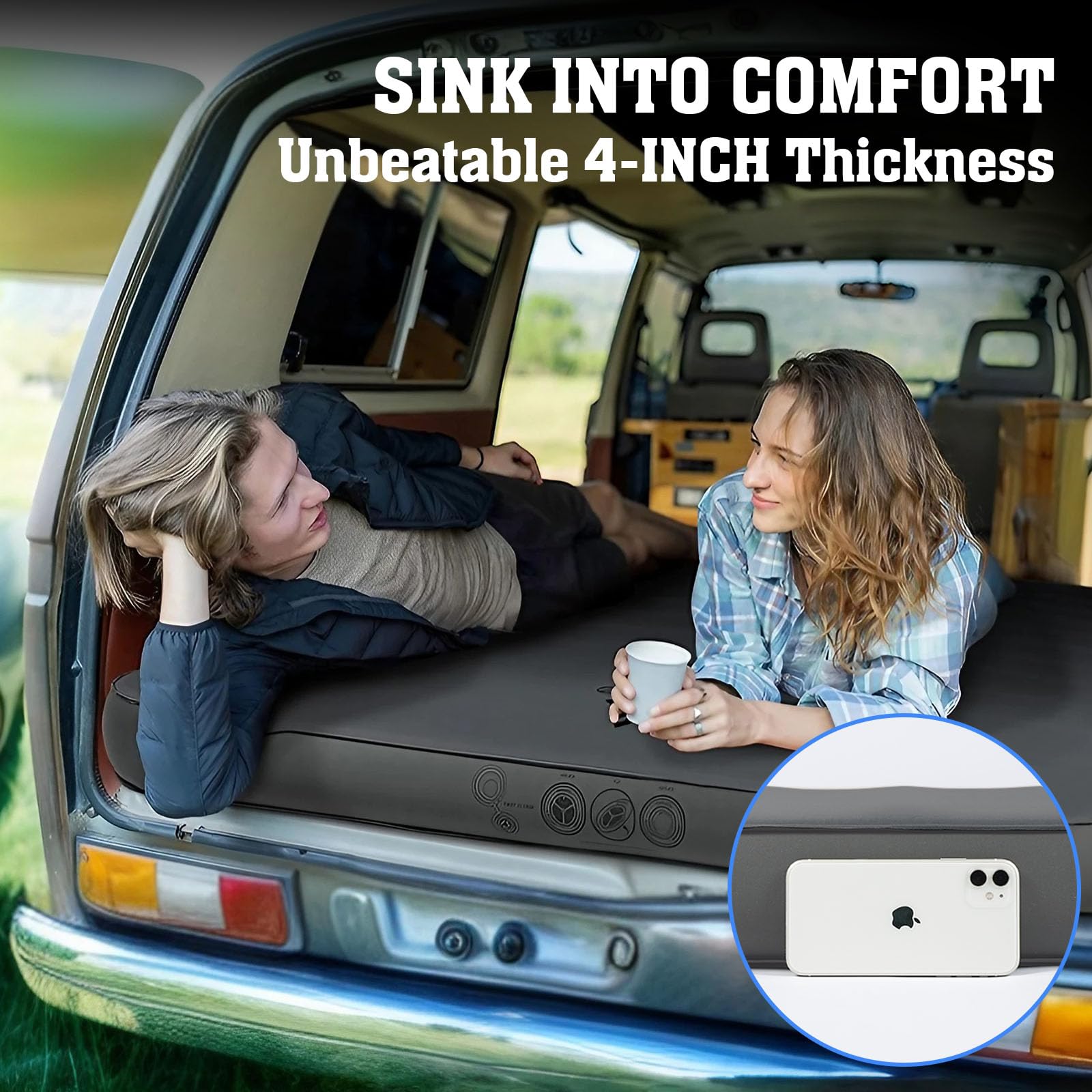 Hikenture self-inflating 2-way valve with pump sack enabling quick inflate and ease deflation