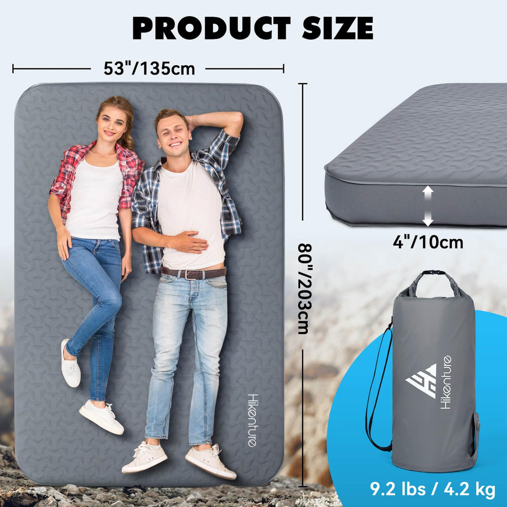 Hikenture Y-cut foam double pad emphasizes balanced support for two sleepers