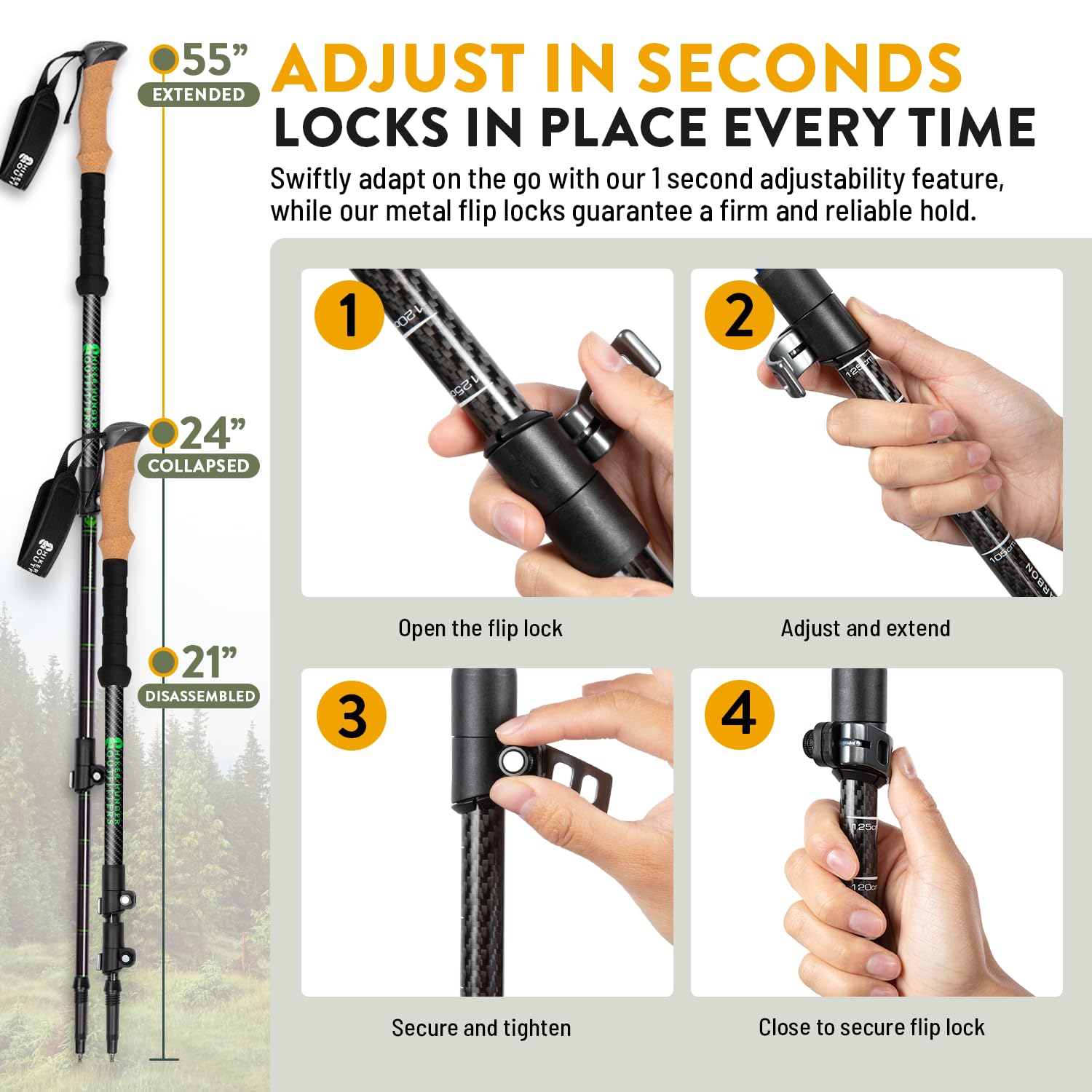 Hiker Hunger neoprene padded straps prevent chafing during hikes.