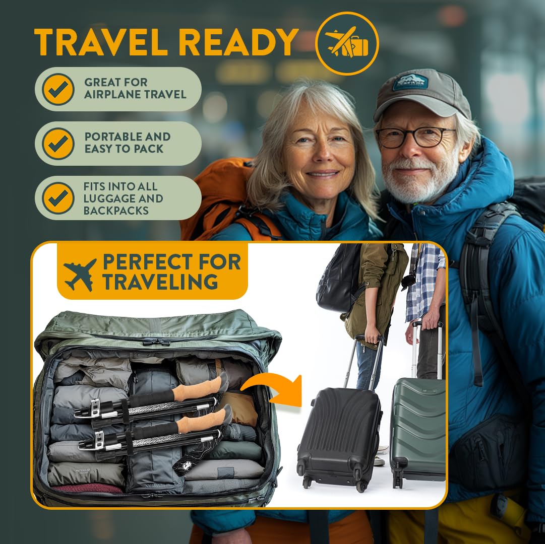 Hiker Hunger Outfitters folding trekking poles Montana-tested for reliable performance.