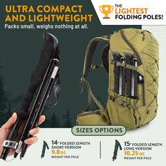 Hiker Hunger Outfitters lightweight trekking poles feel effortless on long hikes.