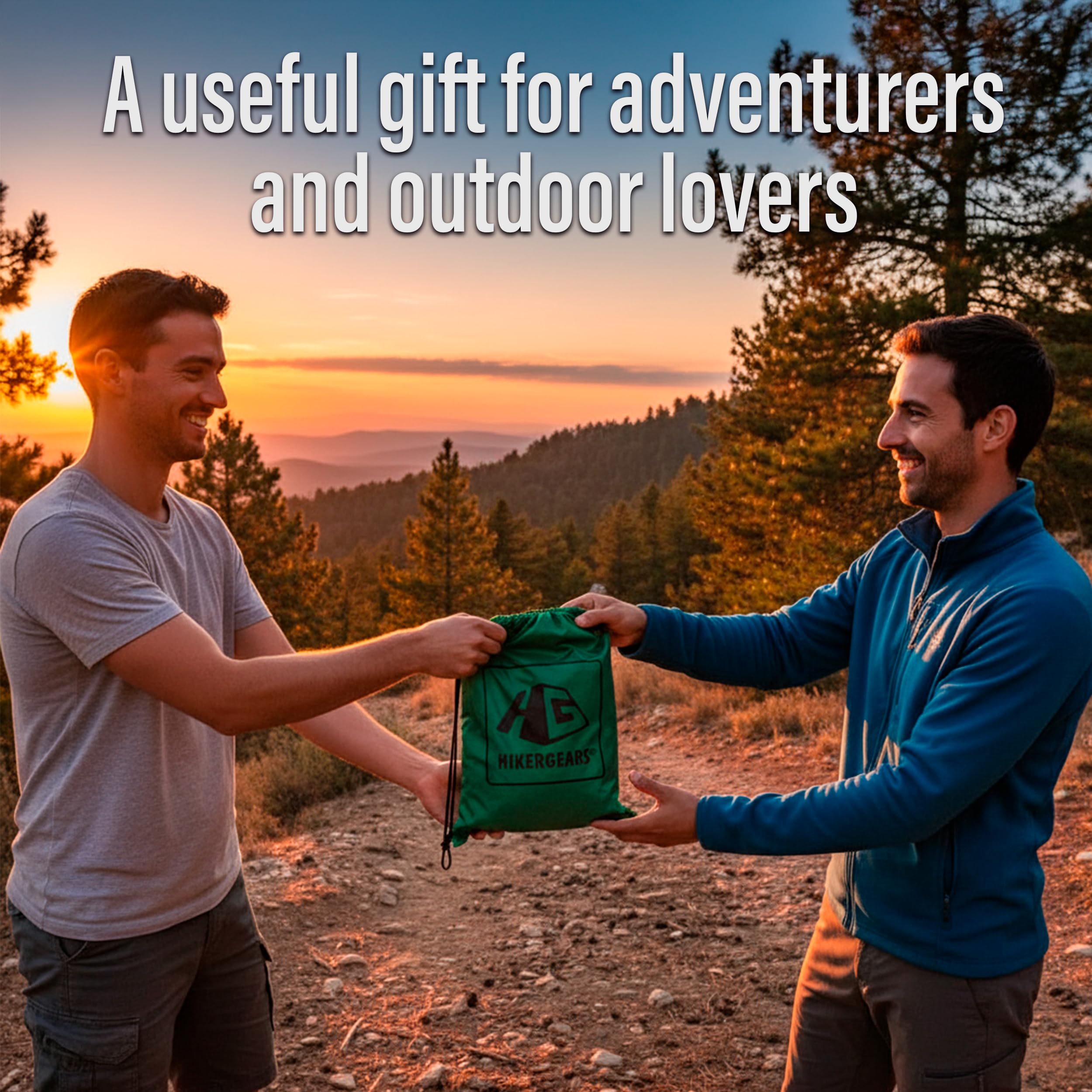 HIKERGEARS tarp used as hammock rain fly over campsite