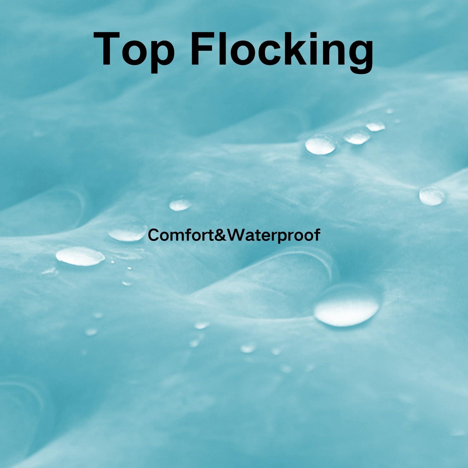 HikerSKY queen air mattress top flocking provides soft, cozy surface.