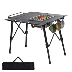 HIKISM IGT camping table with carry bag for easy portable setup on camping trips.