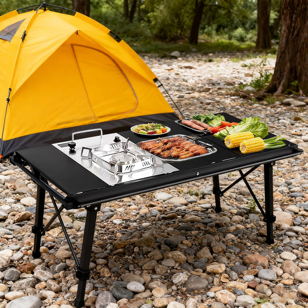 HIKISM IGT camping table open and ready for quick setup