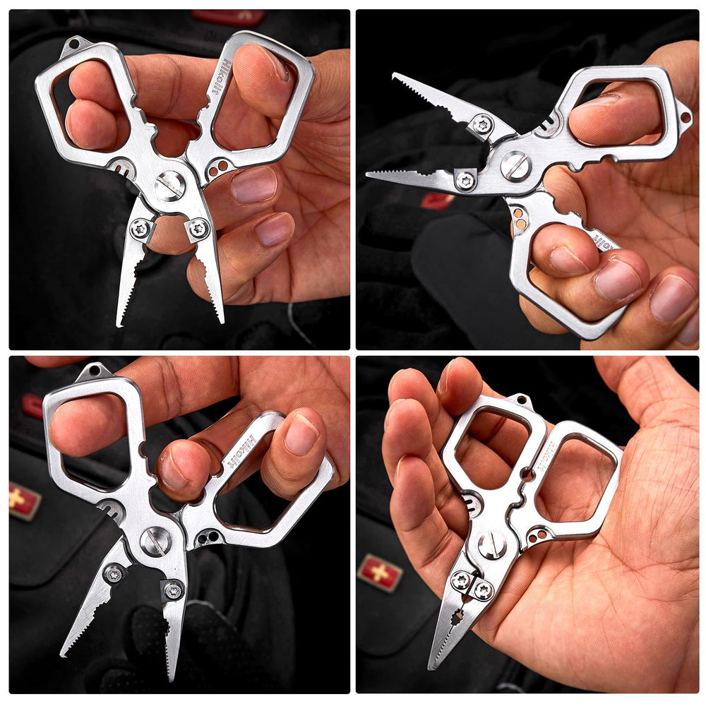 Product lifestyle image showing pliers attached to backpack
