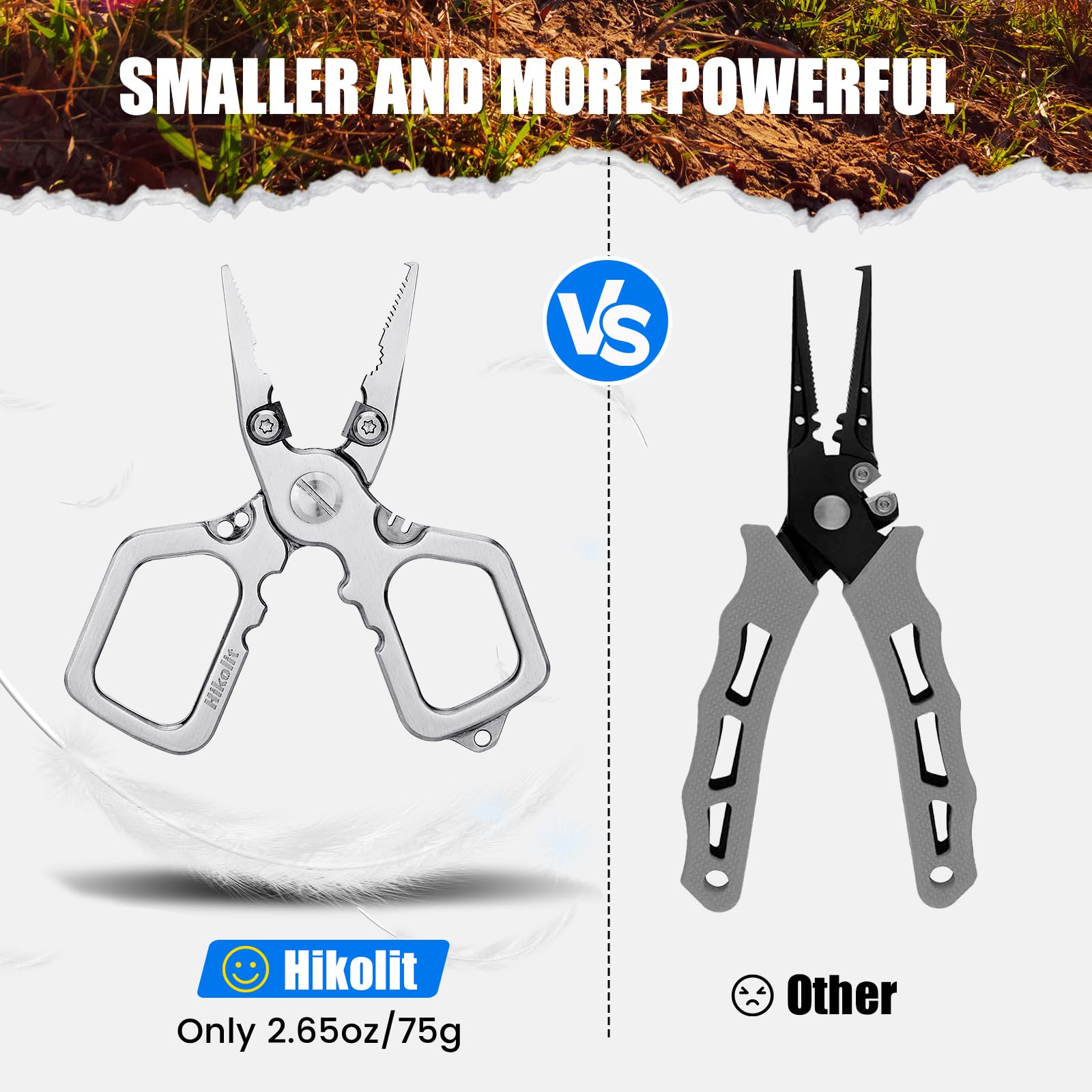 Gift-ready Hikolit 4-inch fishing pliers for men