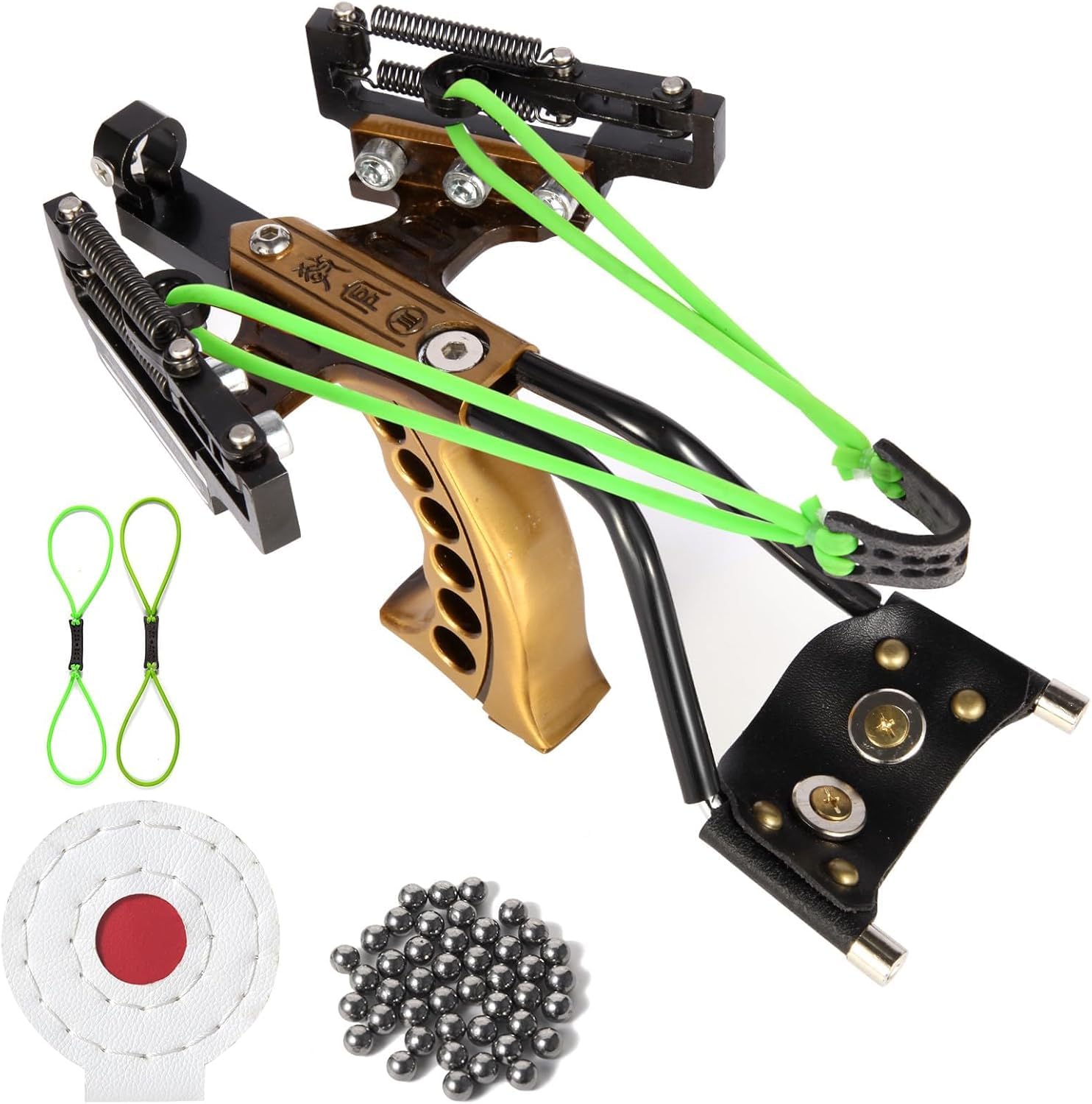 Hikoun slingshot alloy frame demonstrates durable performance for training and practice.