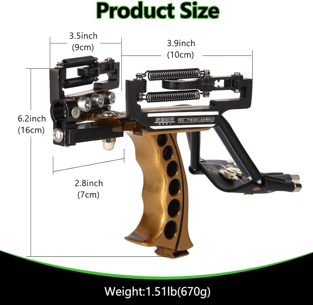 Hikoun slingshot laser-aim device enables quick, precise targeting during field practice.