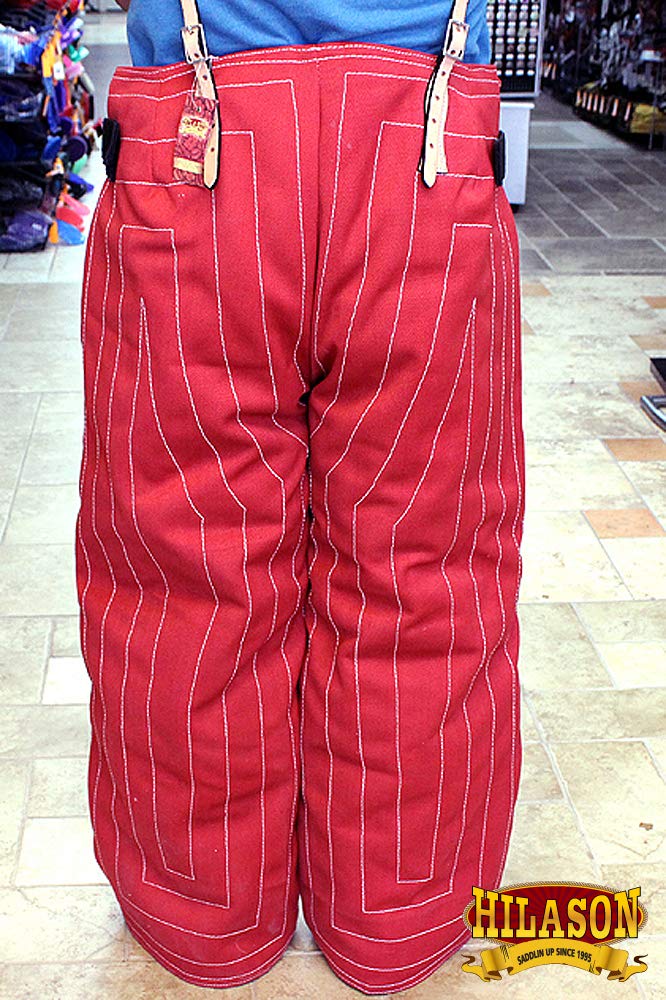 Hilason bite-suit pant offers adjustable fit for heights from 5 ft 8 in to 6 ft 4 in.