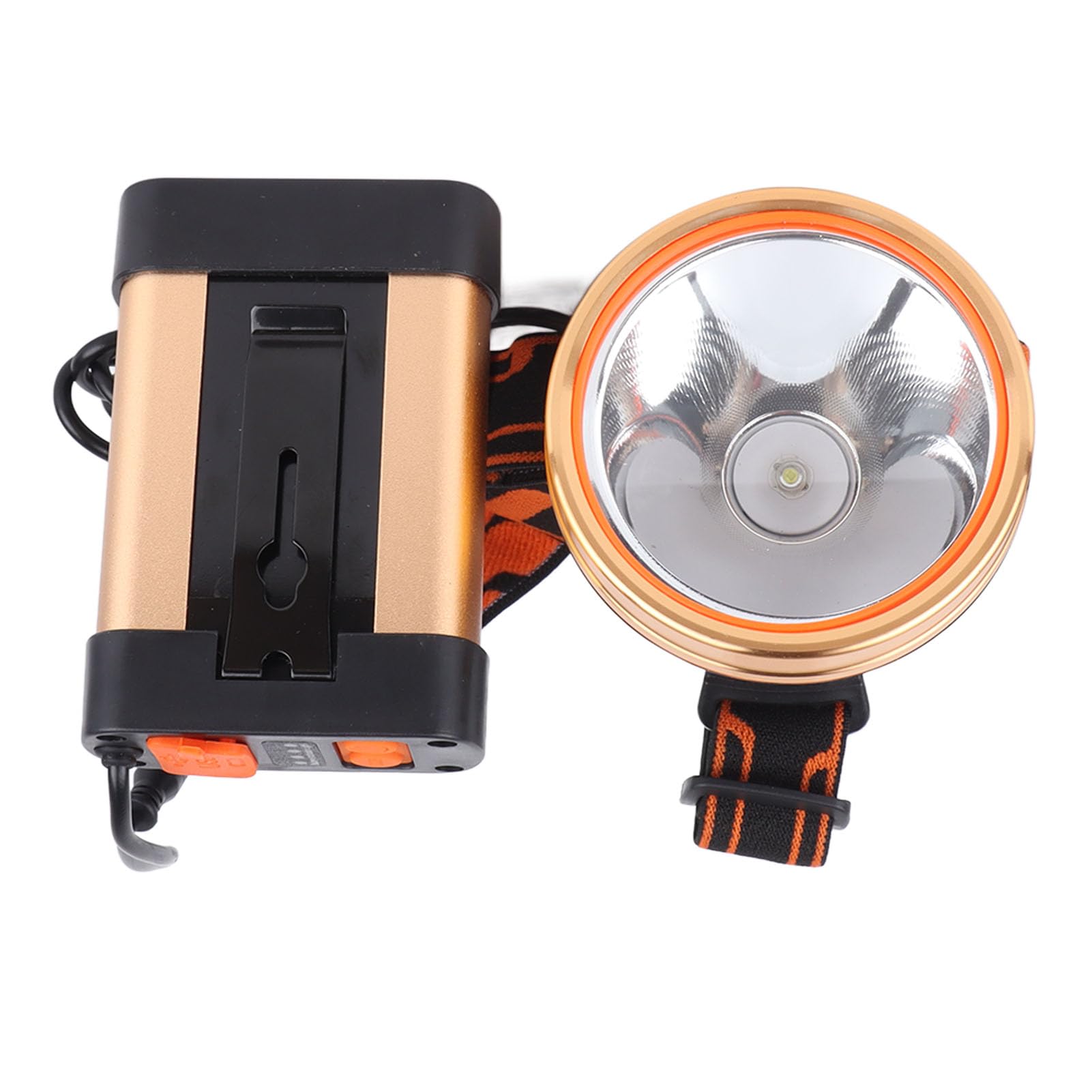 Hilitand headlamp in use outdoors for camping or repairs