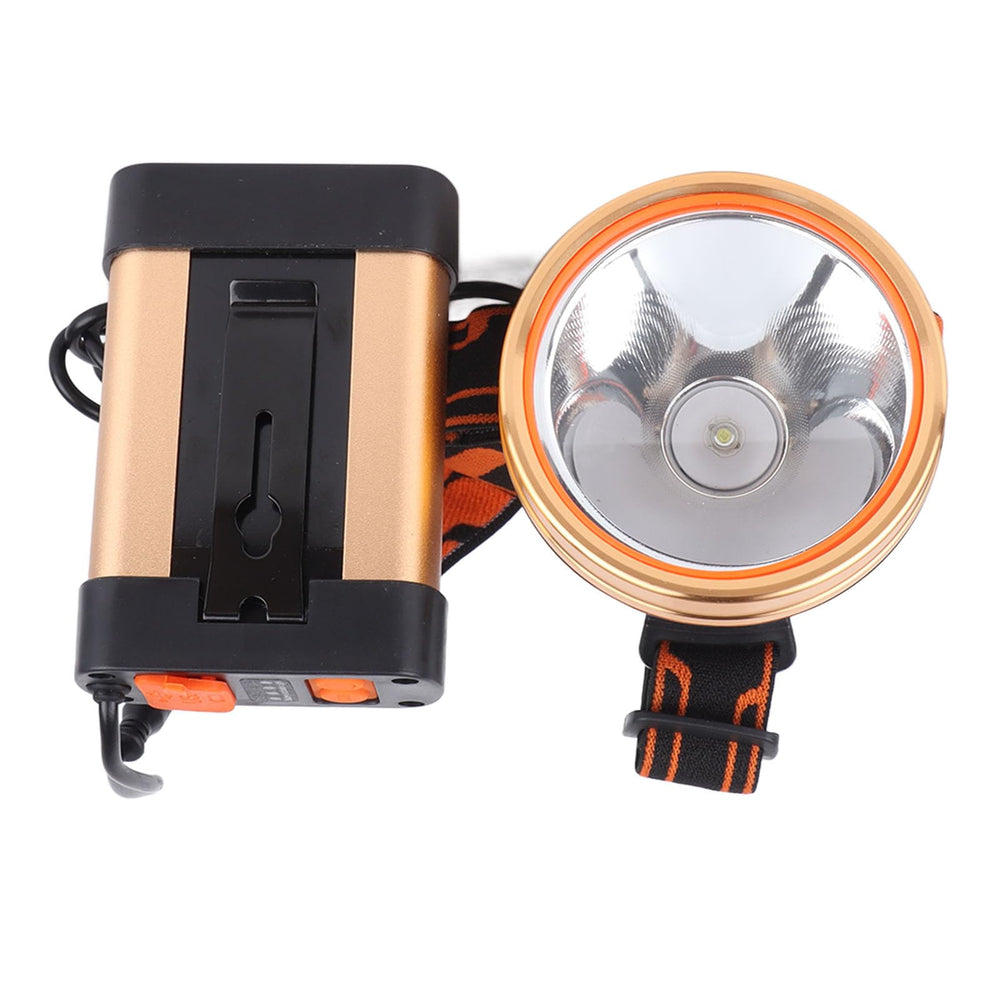 Hilitand headlamp in use outdoors for camping or repairs