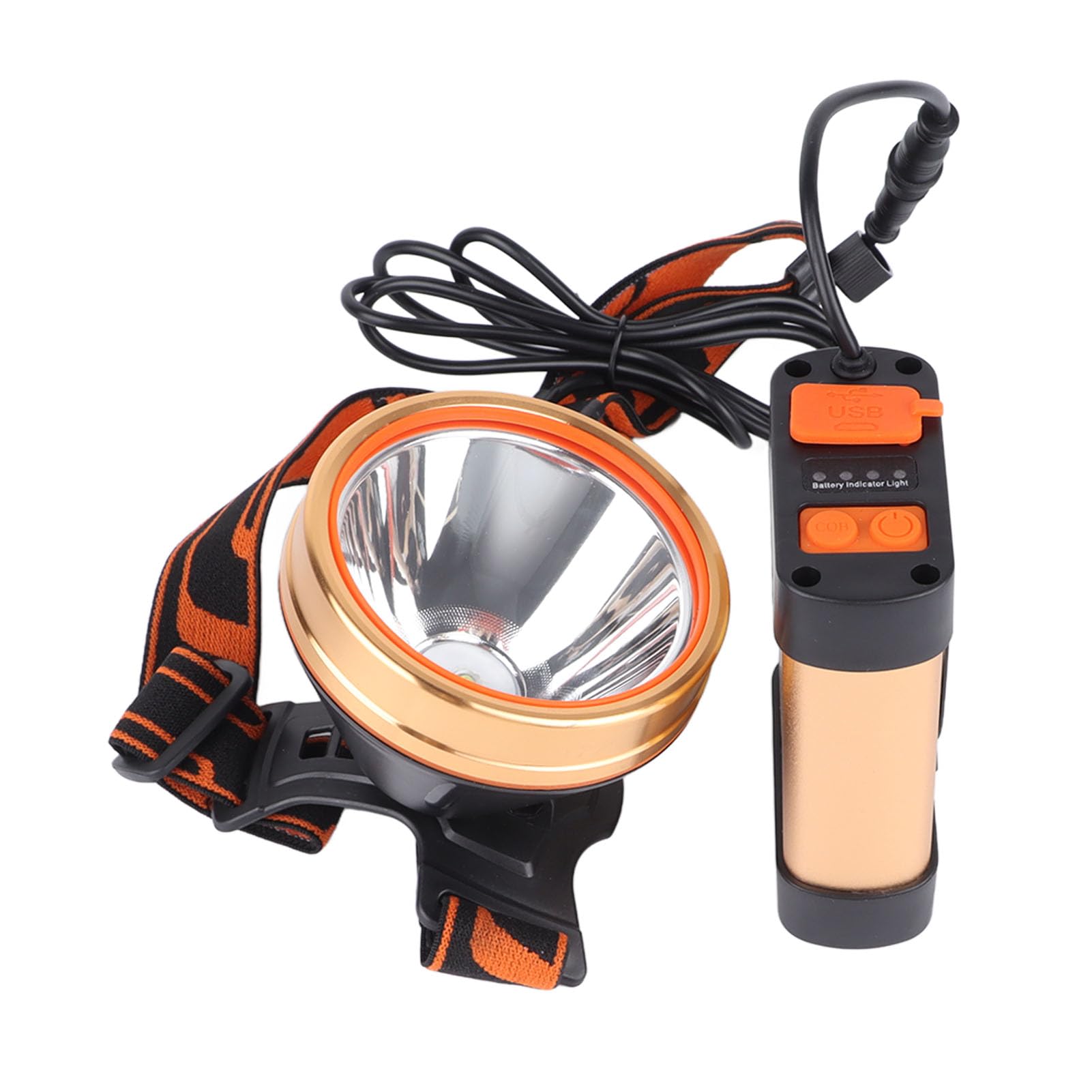 Hilitand headlamp packaging shows contents including battery and cable