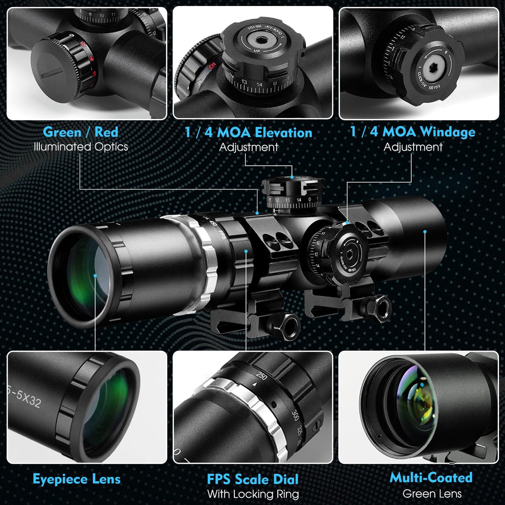 HILIYOT crossbow scope green coated lenses boost light transmission
