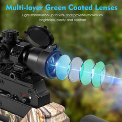 HILIYOT illuminated reticle offers green and red options for low light