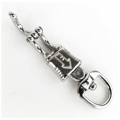 Hill Leather nickel panic snap provides durable hardware for motorcycle riders and heavy-duty gear.