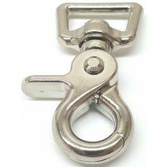Hill Saddlery nickel plated rein snaps with 360-degree rotation resist weather