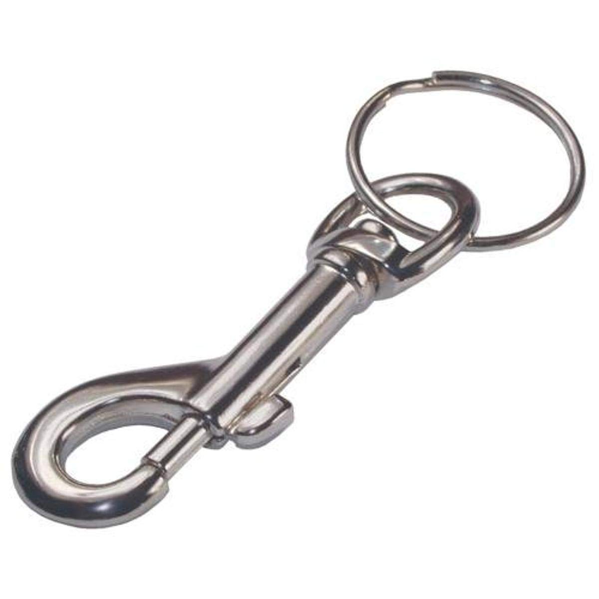 hillman 701306 metal snap hook with key ring in silver offers easy key access