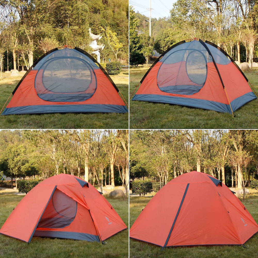Hillman 2-person tent easy setup with clip-pole system