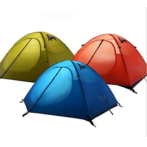 Hillman Outdoors 2-Person blue tent with breathable mesh and ventilation.