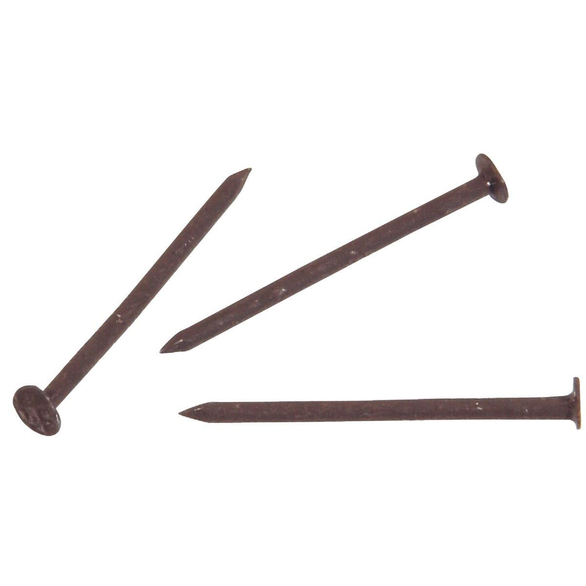 Hillman soffit and trim nails, stainless steel, 1-1/4 in, dark brown for exterior trim