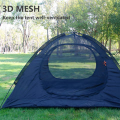 Hillman tent aluminum poles provide strong support in windy conditions.