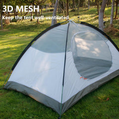 Hillman tent double door ventilation improves airflow during hot camping days.