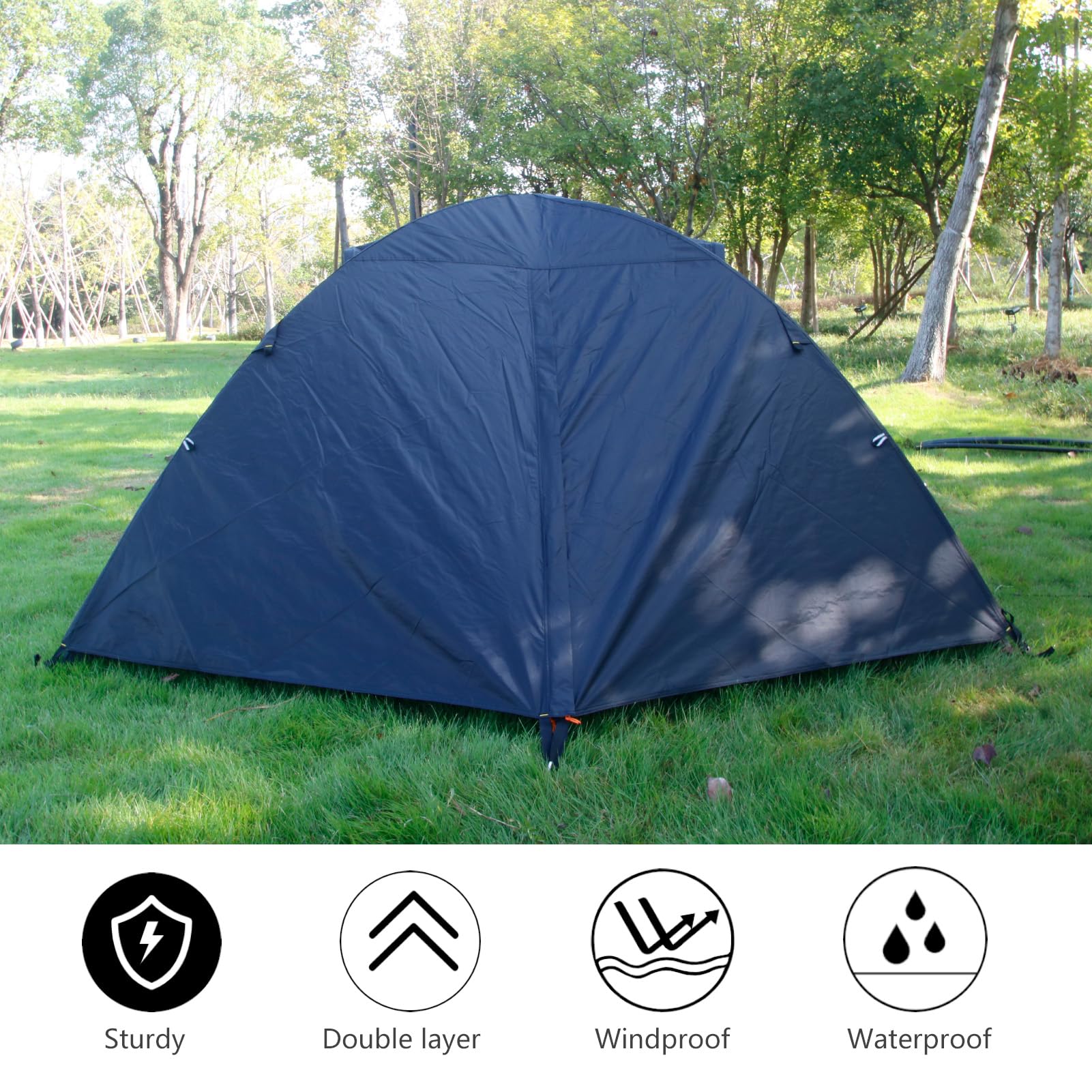 Hillman tent rainfly and waterproof coating keep the interior dry during rainstorms.