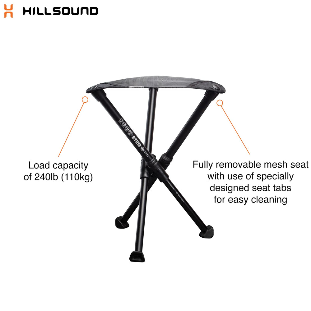 Hillsound BTR Stool showing aerospace aluminum durability