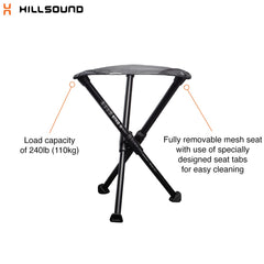 Hillsound BTR Stool showing aerospace aluminum durability