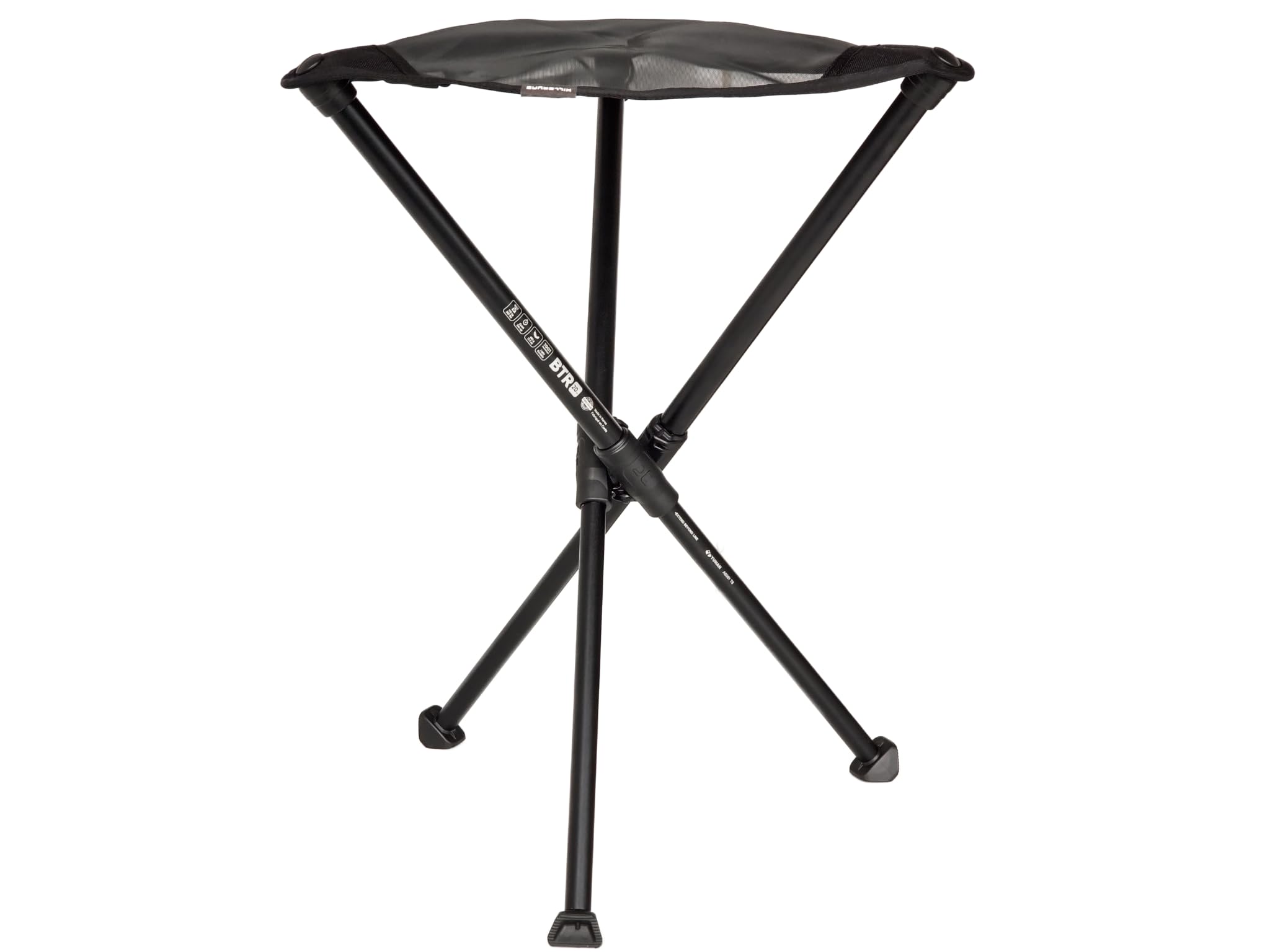 Hillsound BTR stool fully assembled offers light seating on rugged trails.