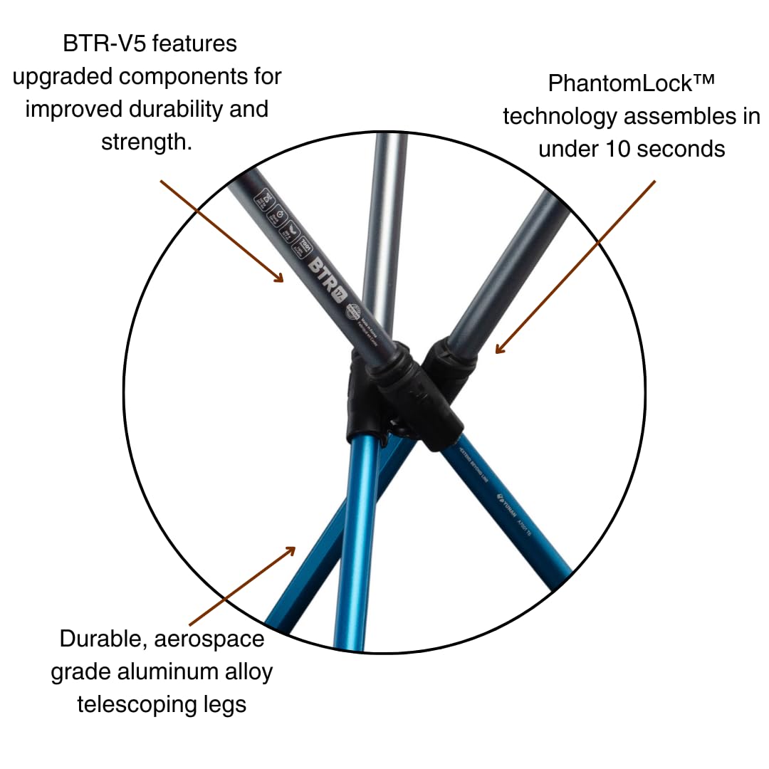 Hillsound BTR Stool durable aluminum build provides reliable support.