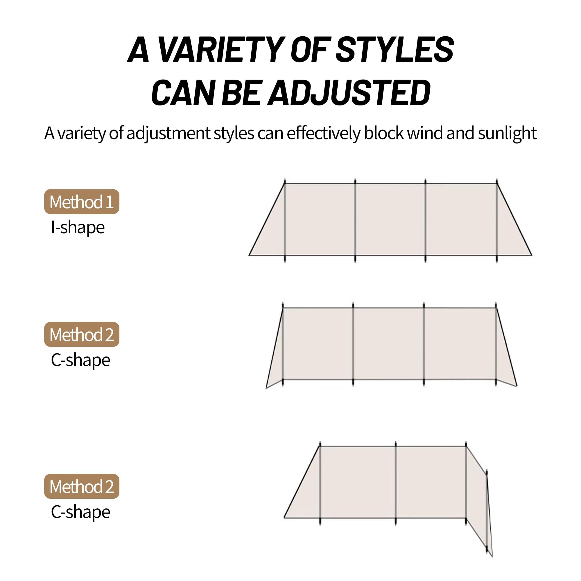 Himalaya camping windbreaks dust-sand protection blocks wind and dust during beach or desert outings.