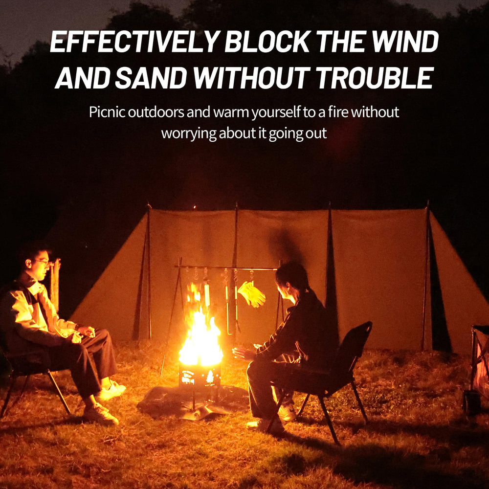 Himalaya camping windbreaks projection-capable unit suitable as outdoor mobile theater and viewing buffer.