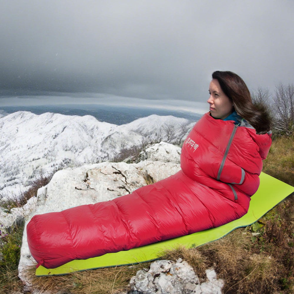 Himalaya sleeping bag in use during camping emphasizes versatility