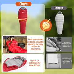 Himalaya duck-down interior fill detail highlights comfortable loft and insulation