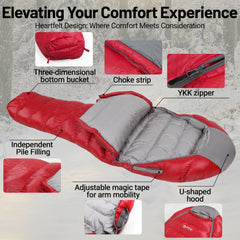 Himalaya sleeping bag shell and lining use soft 310T polyester for skin-friendly feel
