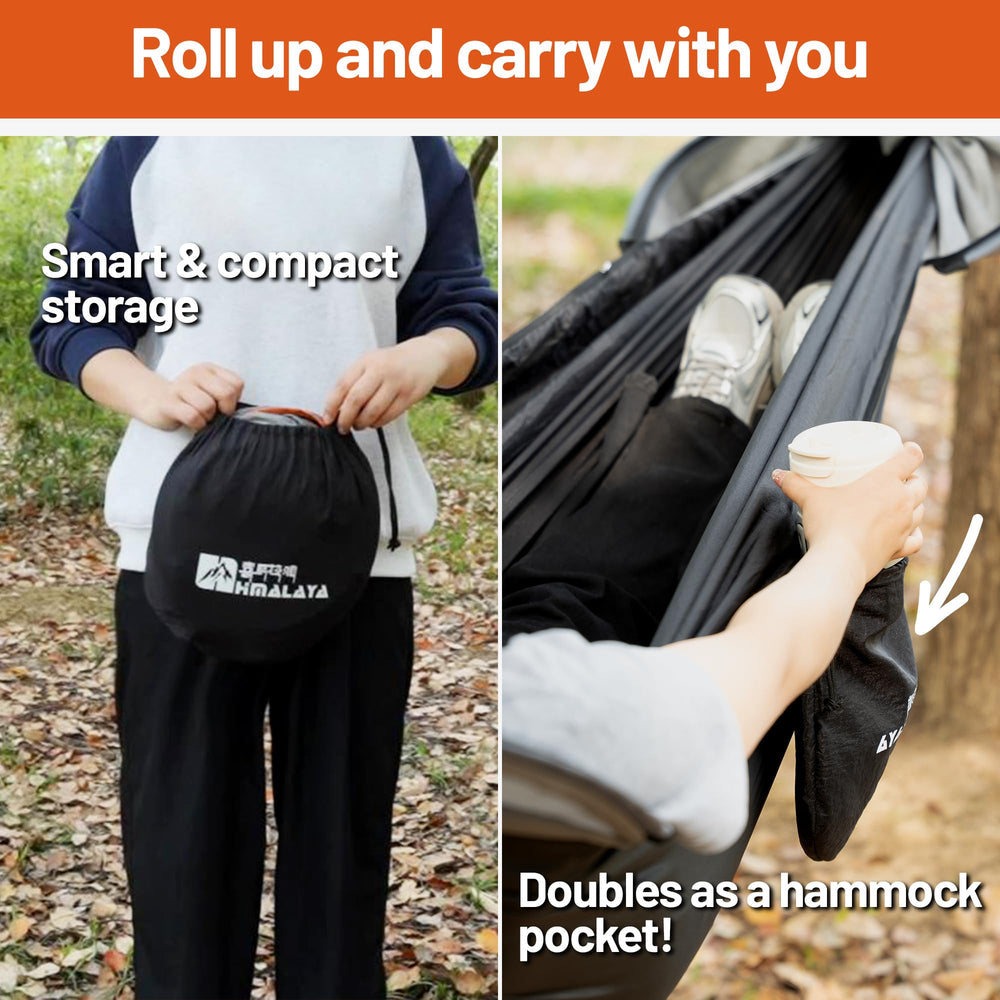 Himalaya nylon-material hammock emphasizes durability for travel