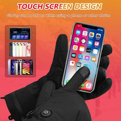 Hinsole heated gloves leather palms and curved fingers for grip
